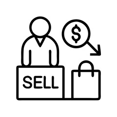 Sell products online ecommerce business retail store shopping vector illustration design icon