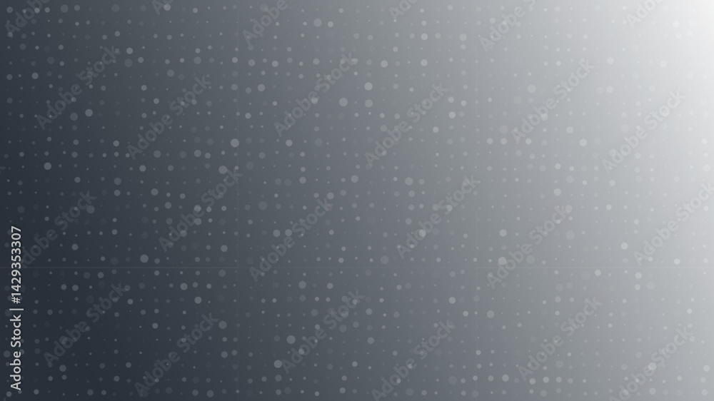 Poster Modern abstract halftone background with gray dots on white. High-resolution vector design with sharp detail, ideal for branding, layout templates, or minimalist visuals.