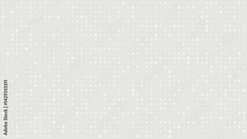 Poster Modern abstract halftone background with gray dots on white. High-resolution vector design with sharp detail, ideal for branding, layout templates, or minimalist visuals.