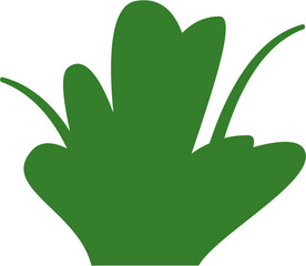 Fototapeta premium Solid style grass vector. Perfect for nature icons, eco-friendly logos, green project branding, outdoor scenes, and minimalist background elements.