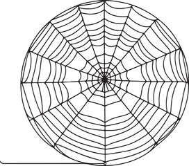 Obraz premium Spider Web Icon Drawing