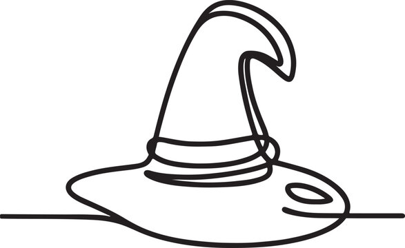 recommend clip art: Halloween Witch Hat Sketch