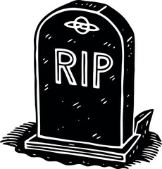 Gravestone With Rip Text