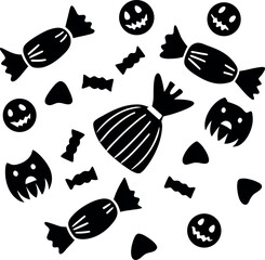 Halloween Candy Scatter Elements