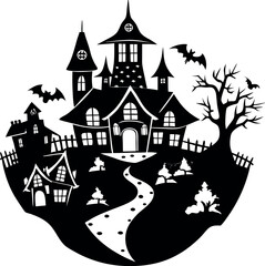 Halloween Town Vector Map