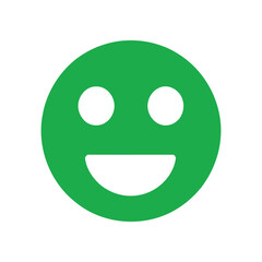 Green Smiling Face Icon Expressing Joy And Happiness In Vector Illustration Representing Positive Emotions And Feedback On White Background
