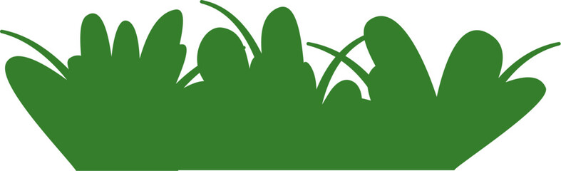 Solid style grass vector illustration. Perfect for nature icons, eco-friendly logos, green project branding, outdoor scenes, and minimalist background elements.