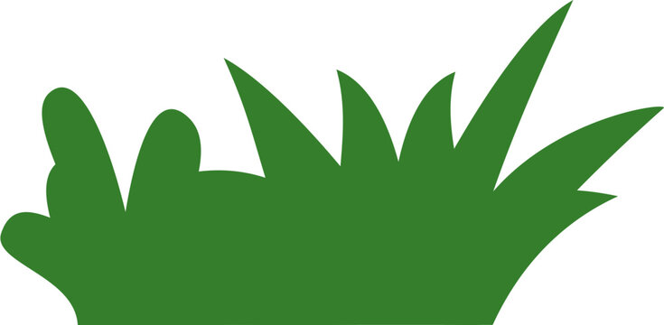 Solid style grass vector illustration. Perfect for nature icons, eco-friendly logos, green project branding, outdoor scenes, and minimalist background elements.