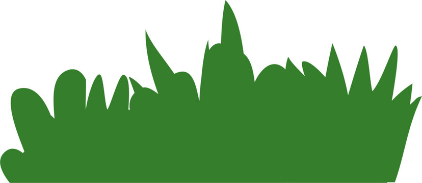 Solid style grass vector illustration. Perfect for nature icons, eco-friendly logos, green project branding, outdoor scenes, and minimalist background elements.