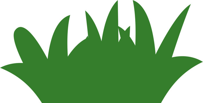 Solid style grass vector illustration. Perfect for nature icons, eco-friendly logos, green project branding, outdoor scenes, and minimalist background elements.