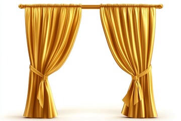Golden drapes, luxurious fabric