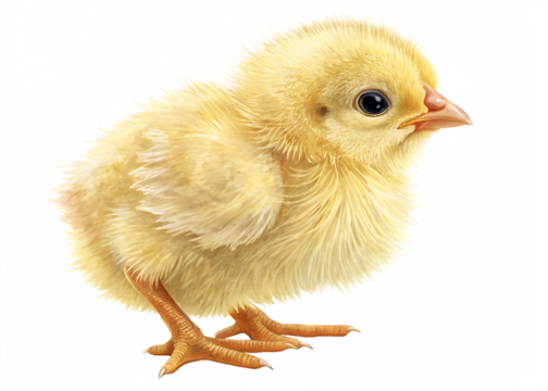 Easter chick isolated on transparent background