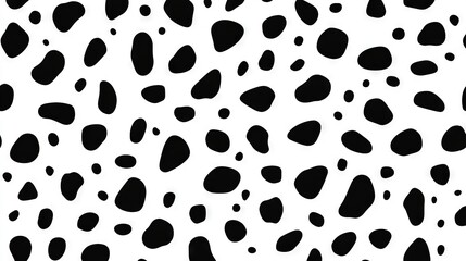  A monochrome pattern resembling an animal's spots on one side