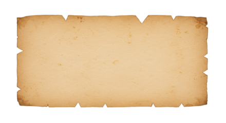 Old parchment paper texture — transparent background