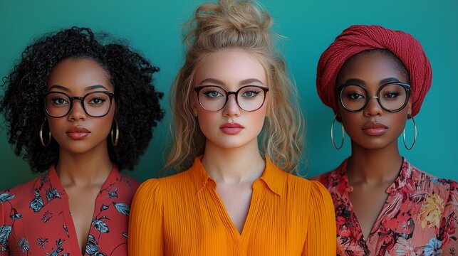 Portraits of diverse women with varying body types and skin tones, promoting body positivity and inclusivity