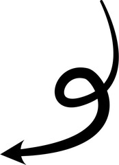 Curved arrow vector in clean, minimal style. Ideal for diagrams, infographics, UI navigation, process flow, business presentations, and educational visuals.