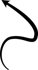 Curved arrow vector in clean, minimal style. Ideal for diagrams, infographics, UI navigation, process flow, business presentations, and educational visuals.