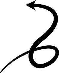 Curved arrow vector in clean, minimal style. Ideal for diagrams, infographics, UI navigation, process flow, business presentations, and educational visuals.