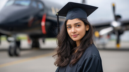 Graduate student in Cap and Gown. Studying abroad offers students an incredible opportunity for international learning, with scholarships providing guidance and support as they pursue their education 
