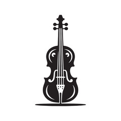 Fototapeta premium Soulful Strings: An Elegant Collection of Cello Vector Silhouettes Highlighting the Graceful Form, Deep Resonance, and Classical Beauty of This Timeless Bowed String Instrument