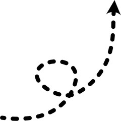 Dashed dotted line arrow vector for use in infographics, presentations, flowcharts, and process guides. Minimalist and versatile element for visual storytelling.