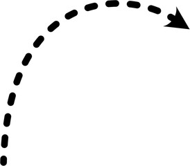 Dashed dotted line arrow vector for use in infographics, presentations, flowcharts, and process guides. Minimalist and versatile element for visual storytelling.