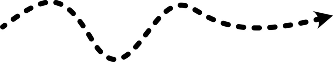 Dashed dotted line arrow vector for use in infographics, presentations, flowcharts, and process guides. Minimalist and versatile element for visual storytelling.