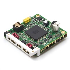 Mini PC board with tech component.