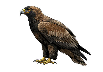 Fototapeta premium Majestic Brown Eagle: A Stunning Wildlife Image