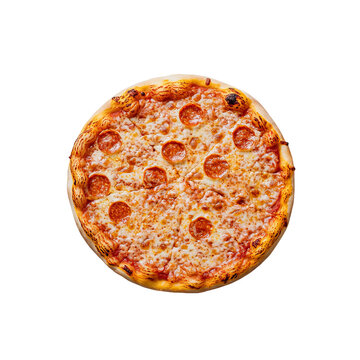 sliced cooked sujuk pizza with melted cheese
