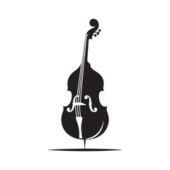 Resonant Depth: A Dynamic Collection of Double Bass Vector Silhouettes Celebrating the Powerful Sound, Elegant Shape, and Rich History of This Iconic Orchestral String Instrument.