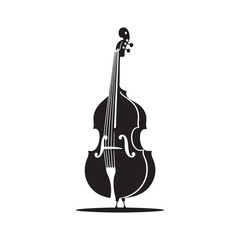 Resonant Depth: A Dynamic Collection of Double Bass Vector Silhouettes Celebrating the Powerful Sound, Elegant Shape, and Rich History of This Iconic Orchestral String Instrument.