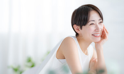 Naklejka premium 美容 女性
