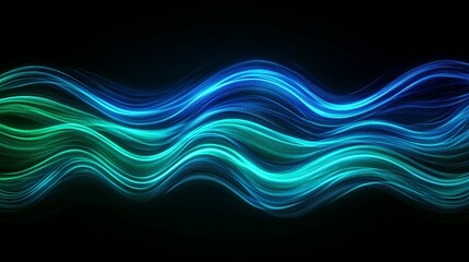 Obraz premium Abstract swirling nebula cosmic energy background teal blue green