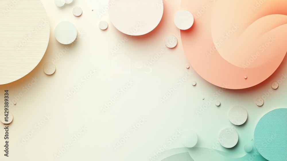 Poster abstract background with soft ecru tones dotted design and eggshell paper texture