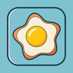 fried egg vector illustration