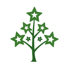 Obraz premium green tree with star