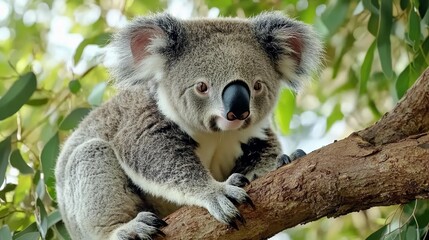 Adorable koala in natural habitat wildlife photography