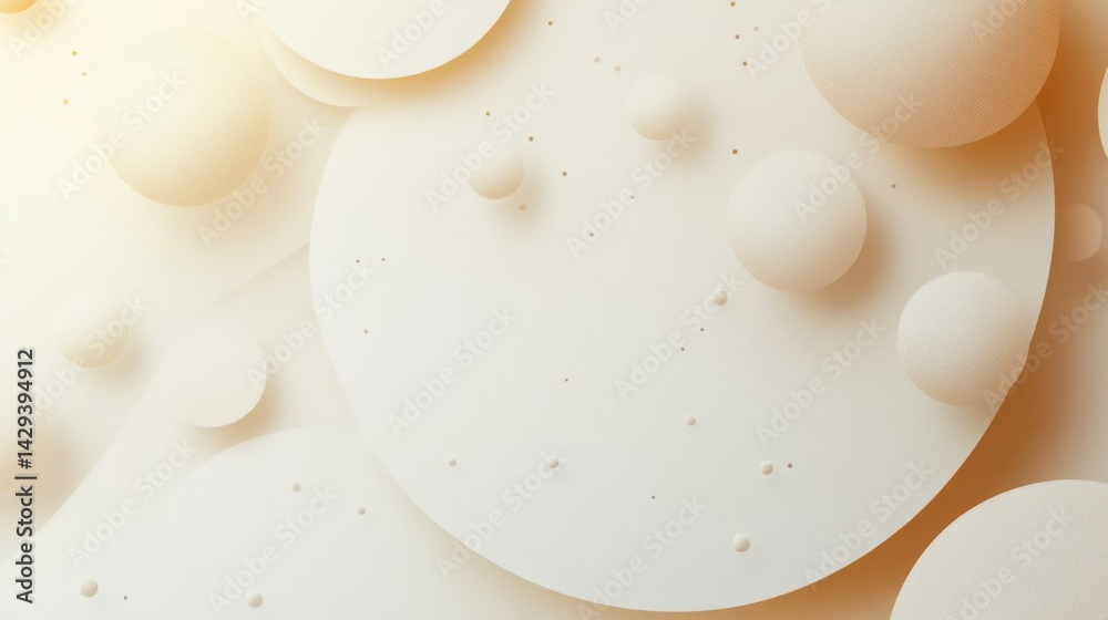 Poster abstract background with soft ecru tones dotted design and eggshell paper texture