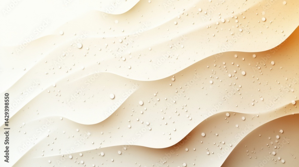 Poster abstract background with soft ecru tones dotted design and eggshell paper texture