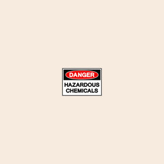 Danger Hazardous Chemicals Symbol icon flat vector design.