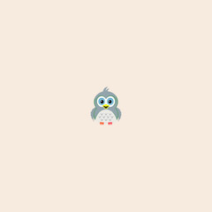 Owl icon flat vector design. 