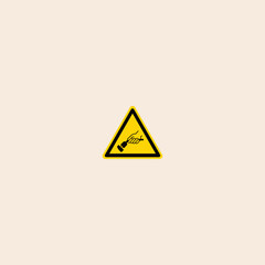 Warning Do Not Remove Plug icon flat vector design.