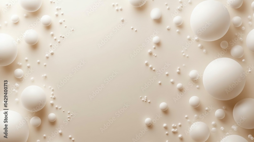 Poster abstract background with soft ecru tones dotted design and eggshell paper texture