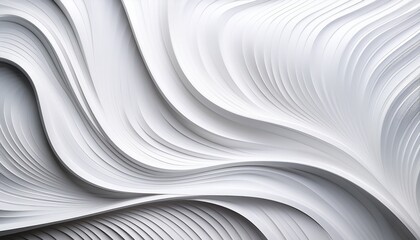 Obraz premium simple abstract white wavy trendy beautiful white curve background