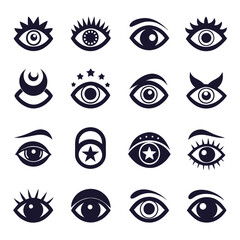 Set of Eye icons