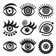 Set of Eye icons