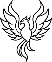 a Phoenix line art, Phoenix png