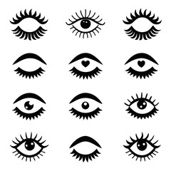 Set of Eye icons