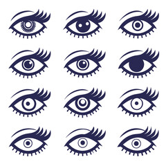 Set of Eye icons
